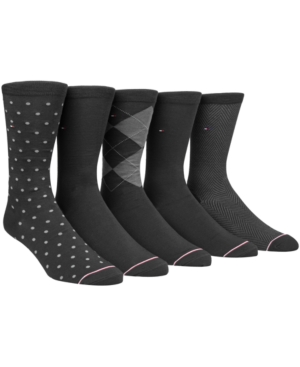 Tommy Hilfiger Men's 5-Pk Printed Crew Socks
