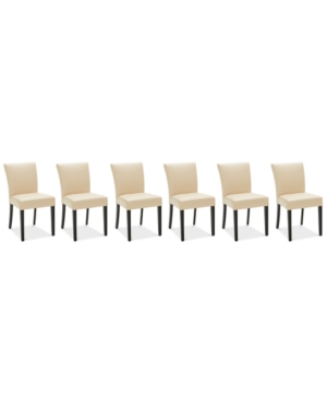 Furniture Tate Leather Parsons Dining, Cream Leather Parson Dining Chairs