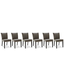 Tate Leather Parsons Dining Chair, 6-Pc. Set (6 Side Chairs)