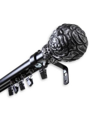 Rod Desyne - Rosy Contemporary Traverse Rod 110-156 inch - Black