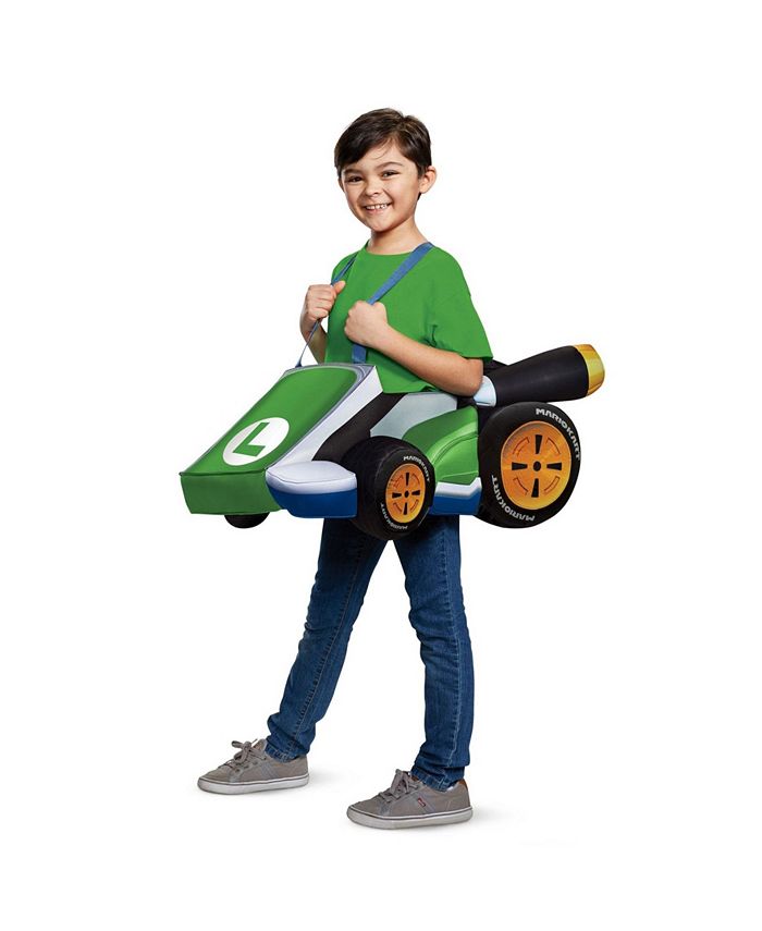 BuySeasons Super Mario Bros. Luigi Kart Little and Big Boys Costume