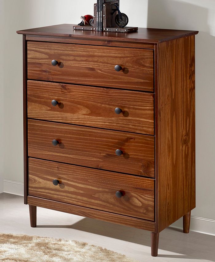 Walker Edison 4 Drawer Solid Wood Dresser & Reviews Furniture Macy's