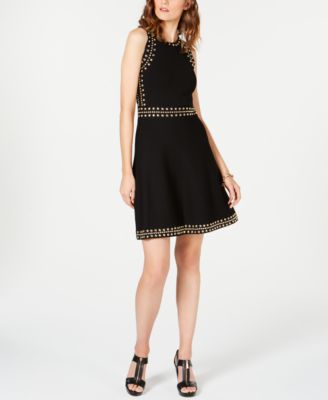 macys michael kors black dress
