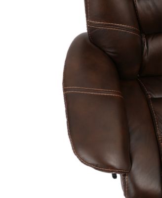 Faringdon Leather Euro Chair &amp; Ottoman