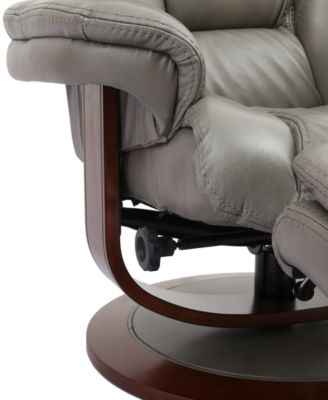 Faringdon Leather Euro Chair & Ottoman