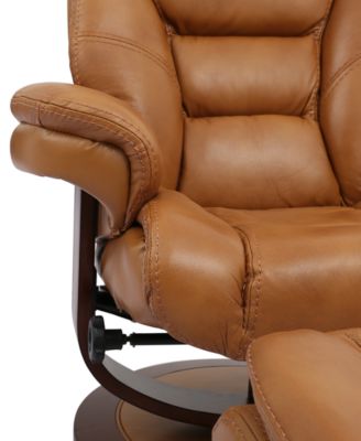 Faringdon Leather Euro Chair & Ottoman