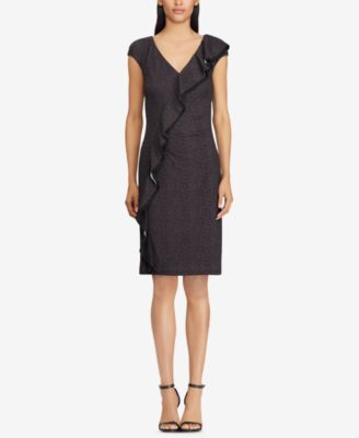 ralph lauren ruffled jersey gown