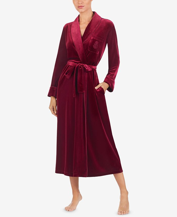 Lauren Ralph Lauren Velvet Long Wrap Robe Macy's