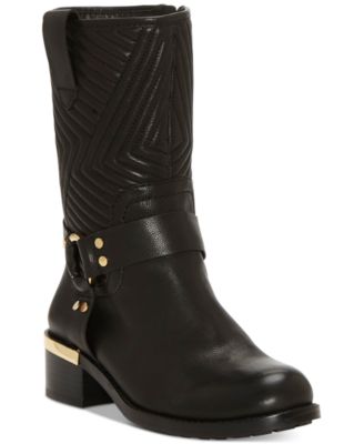 vince camuto women's walden round toe leather booties