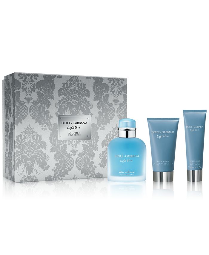 Overskyet skepsis indad Dolce & Gabbana DOLCE&GABBANA Men's 3-Pc. Light Blue Eau Intense Pour Homme Gift  Set - Macy's