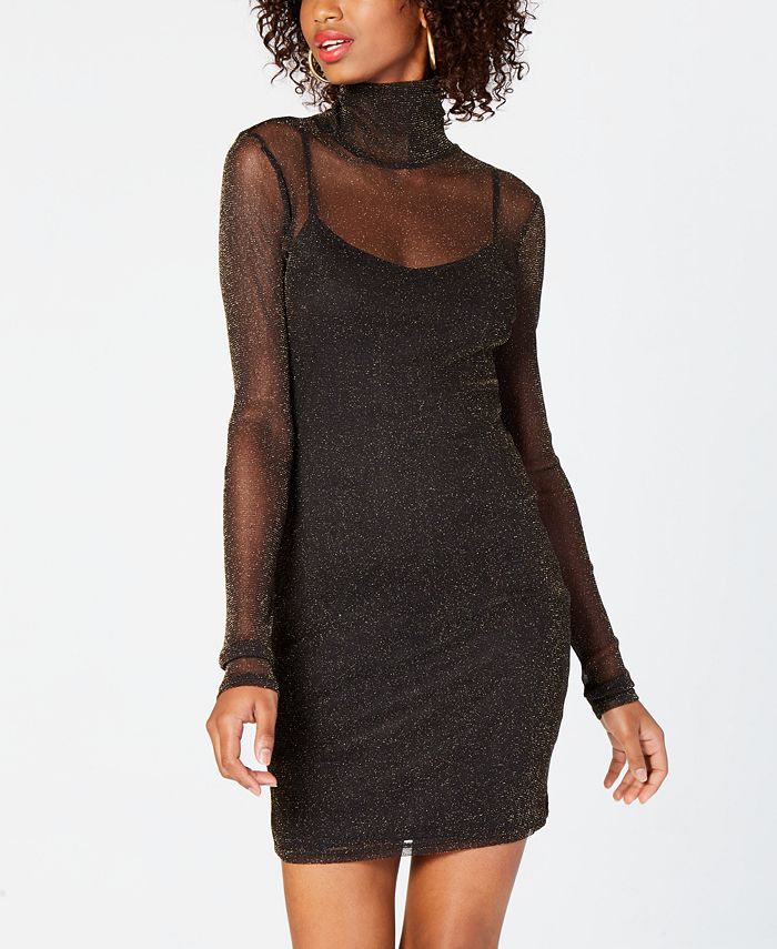 Material Girl Juniors Illusion Bodycon Dress main image 1