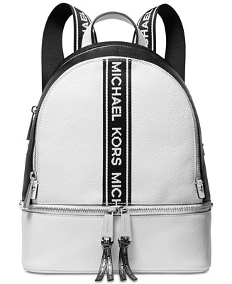 Michael Kors Rhea Zip Logo Pebble Leather Backpack - Macy's