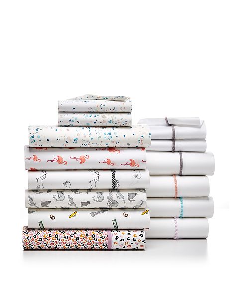 Martha Stewart Collection Novelty Print Sheet Sets, 200 Thread Count 100% Cotton Percale ...