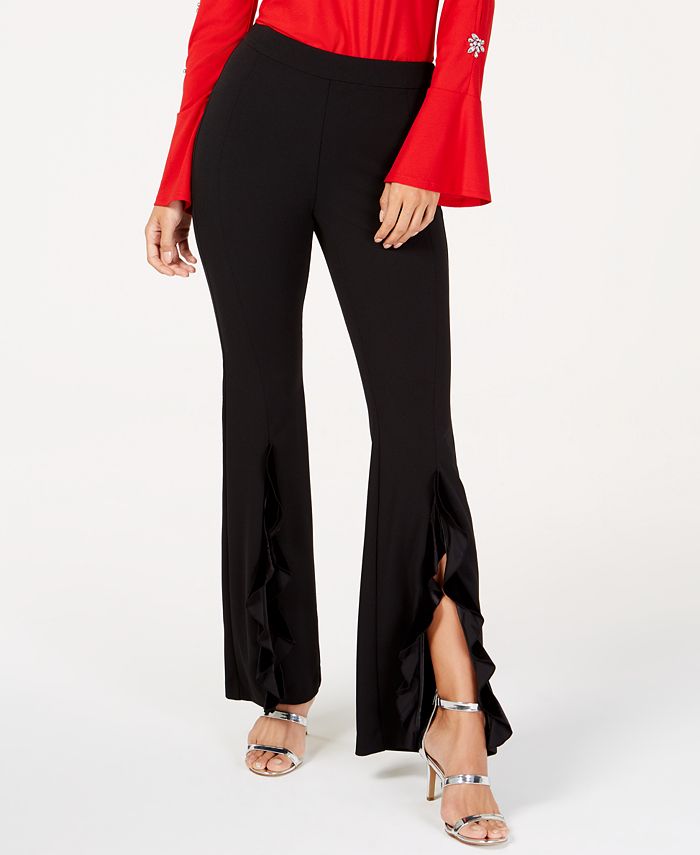 Macy's black hot sale velvet pants
