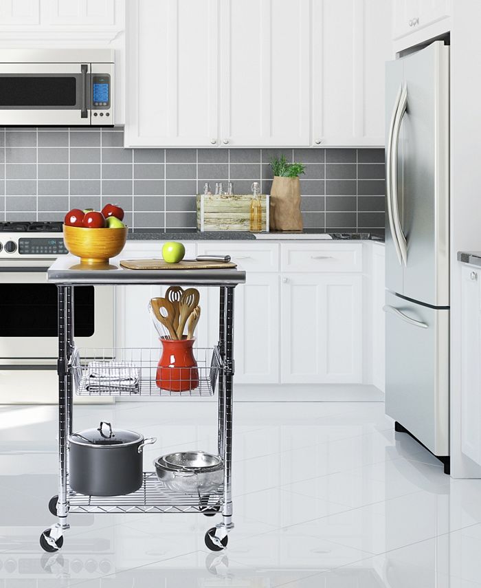 Seville Classics NSF Stainless Steel Kitchen Work Table Cart Macy's