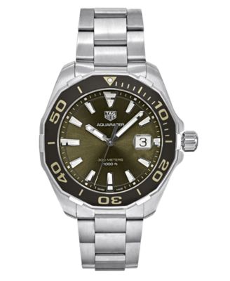 TAG Heuer - Men's Swiss Aquaracer Stainless Steel Bracelet Watch 43mm