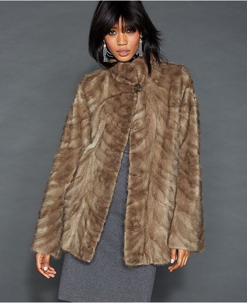 The Fur Vault Wing Collar Mink Fur Jacket Reviews The Fur Vault Women Macy S