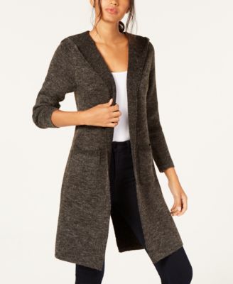 open front hooded cardigan