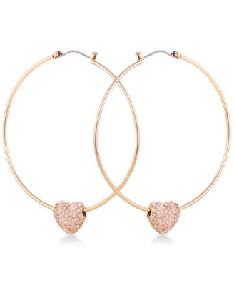 guess heart hoop earrings