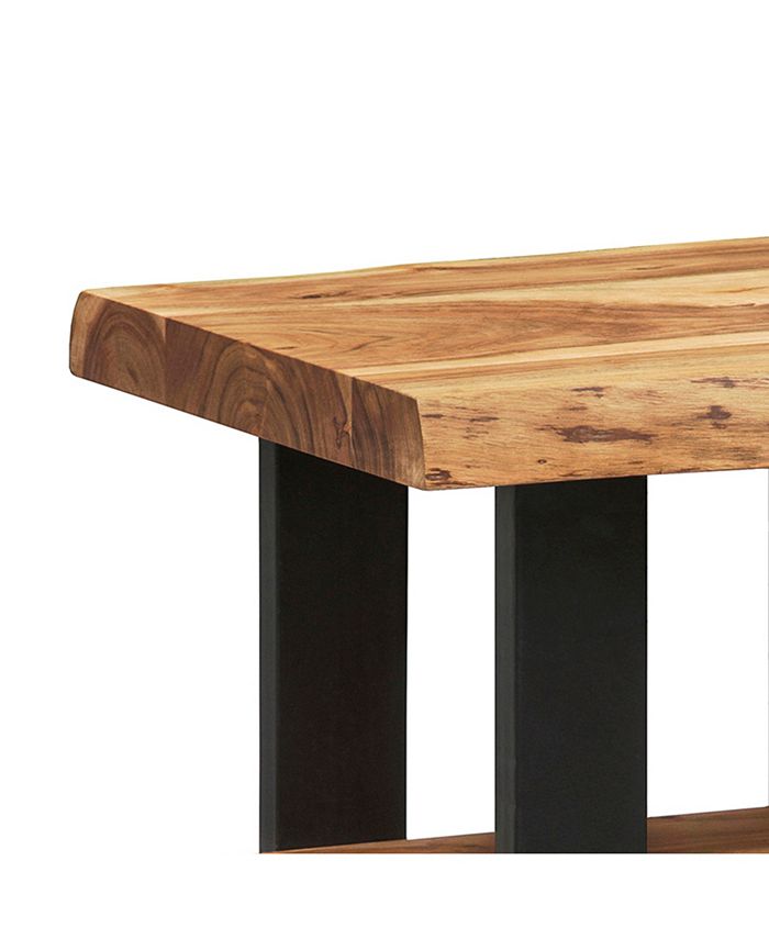 Alaterre Furniture Alpine Natural Live Edge Wood 36 Coat Hooks