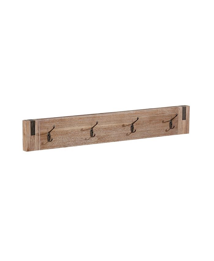 Alaterre Furniture Woodstock Acacia Wood With Metal Coat Hook And Bench
