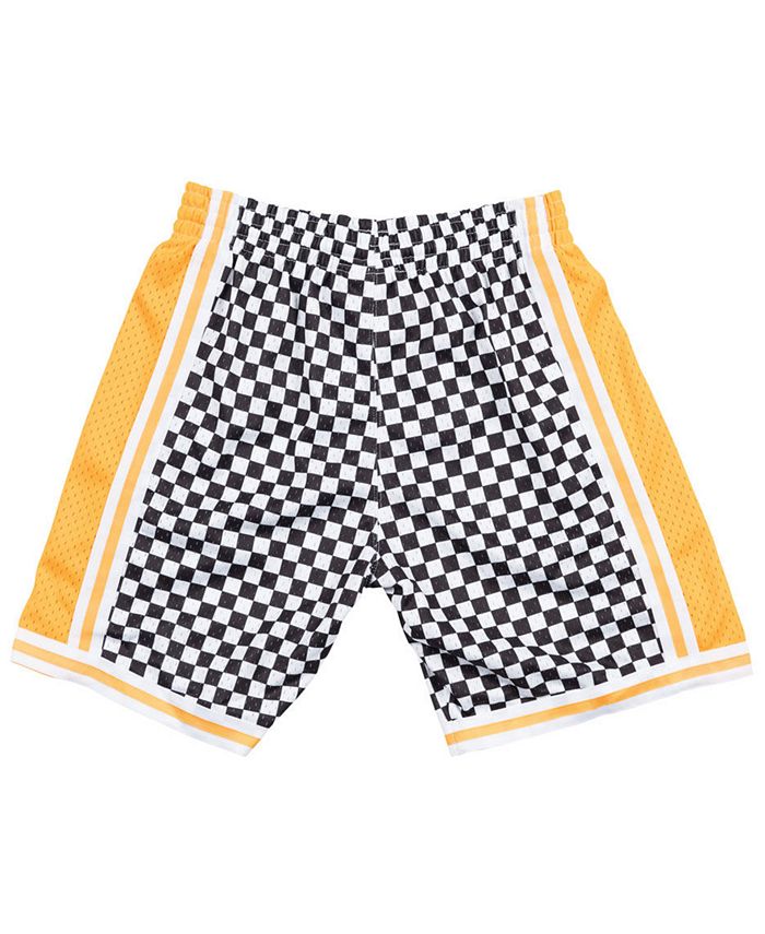 Mitchell and ness checkered shorts best sale