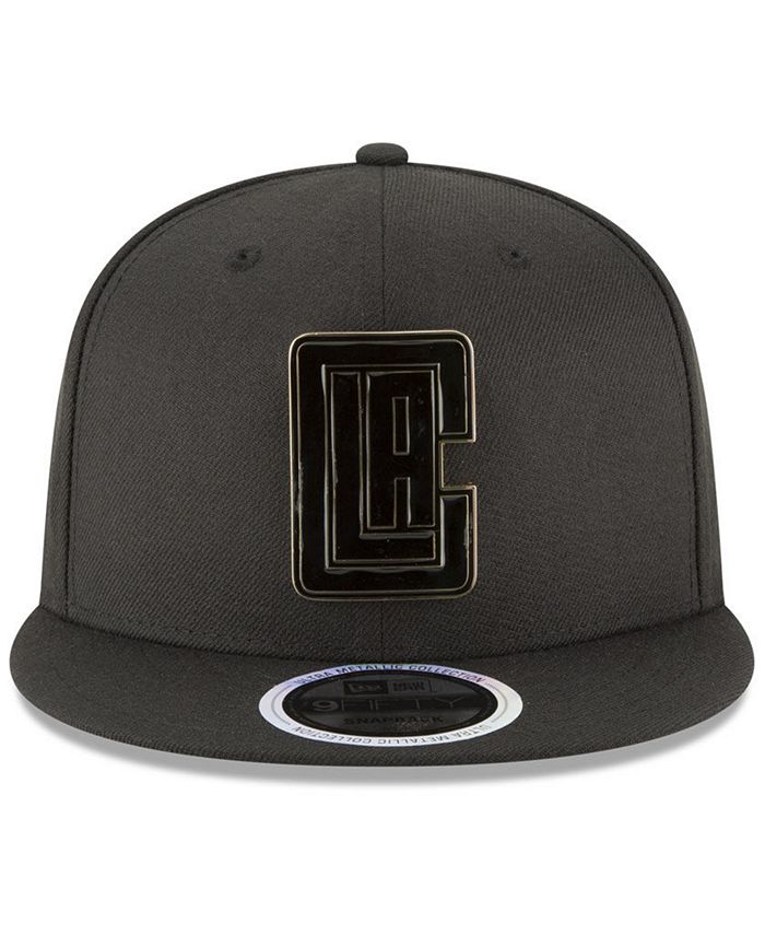 New Era Los Angeles Clippers Black Enamel 9FIFTY Snapback Cap - Macy's
