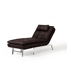 Aria Convertible Chaise, Faux Leather , 2-USB and Power Connection