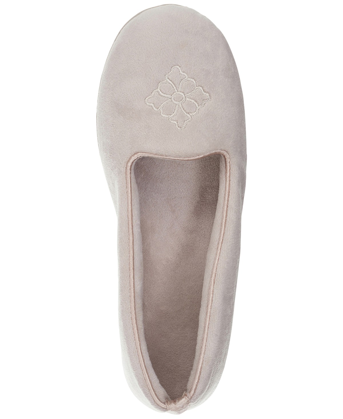 Женские Dearfoams Womens Rebecca Microfiber Velour Closed Back House Slipper — фото 4