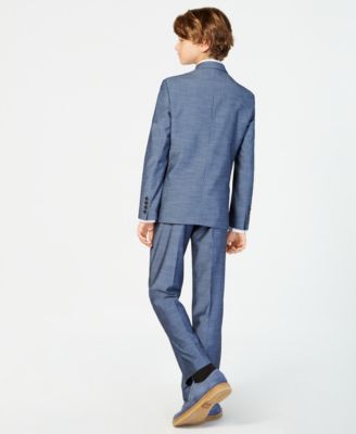 Calvin Klein Big Boys Slim-Fit Plain-Weave Suit Jacket - Macy's