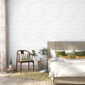 Tempaper Textured Brick Peel And Stick Wallpaper In White