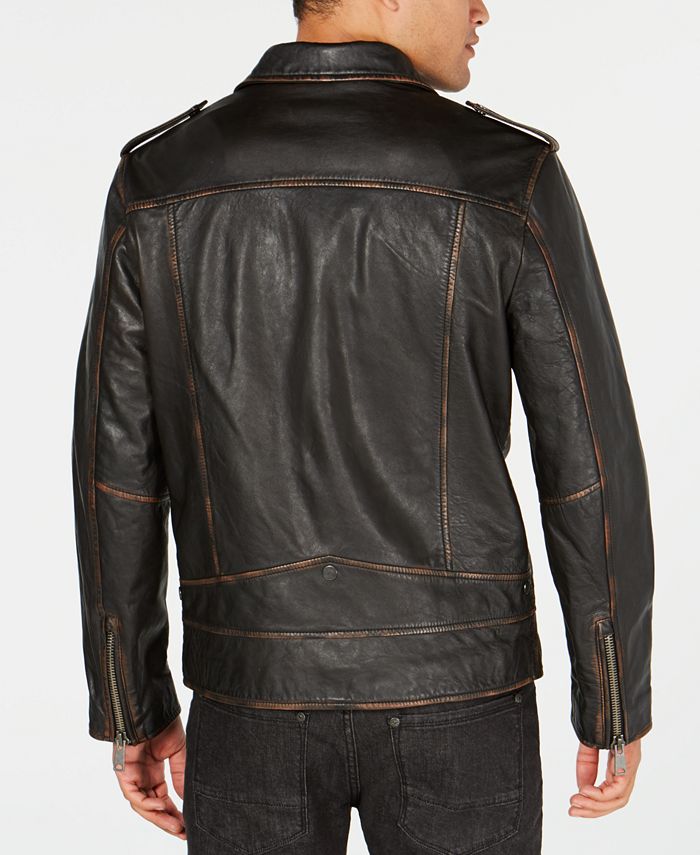 INC International Concepts I.N.C. Men's Carter Leather Jacket, Created ...