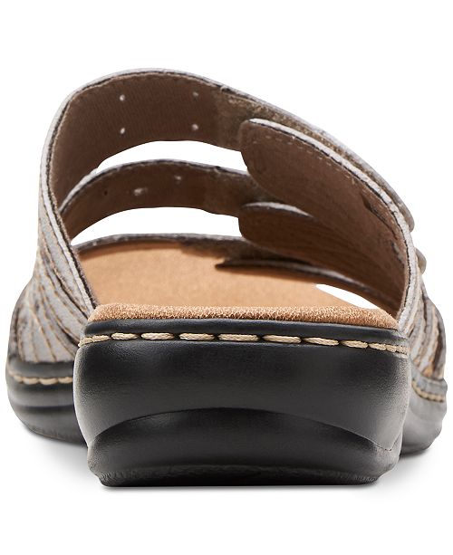 Clarks Leisa Cacti Sandali T-Strap Donna In Pelle Nera Con 3 Chiusure - Taglia 38 EU - 3