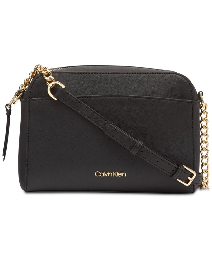 blozen Inzichtelijk achterlijk persoon Calvin Klein Hayden Saffiano Leather Crossbody & Reviews - Handbags &  Accessories - Macy's
