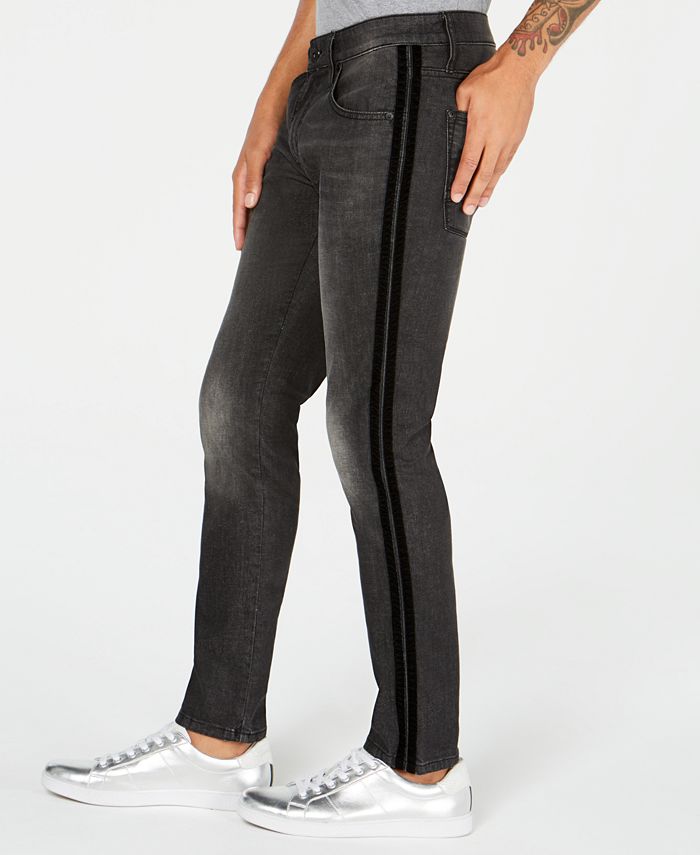INC International Concepts I.N.C. Men s Velvet Side Stripe Skinny