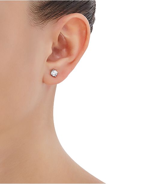 1 Ct Tw Diamond Solitaire Earrings Earring Foto Collections