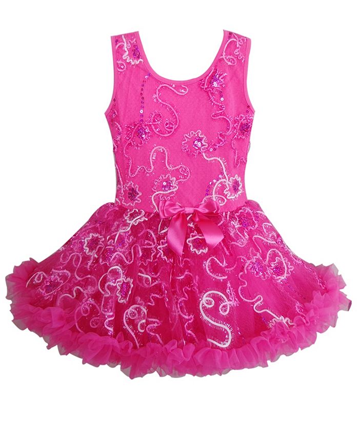 Popatu A Hot Pink Colored Ruffle Petti Dress For Your Little Girl - Macy's
