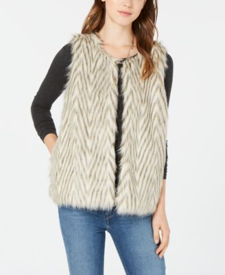 Say What? - Juniors' Faux-Fur Vest
