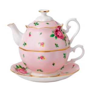 ROYAL ALBERT NEW COUNTRY ROSES TEA PARTY PINK TEA FOR ONE