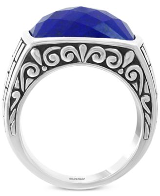 EFFY Collection EFFY® Men's Lapis Lazuli Ring in Sterling Silver