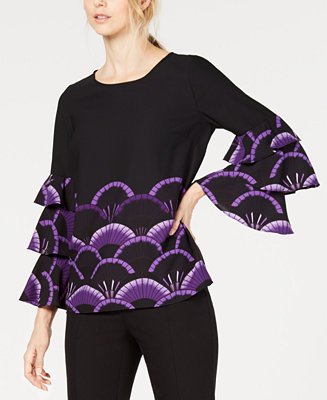 Alfani Tiered-Sleeve Top, Created for Macy's - Macy's