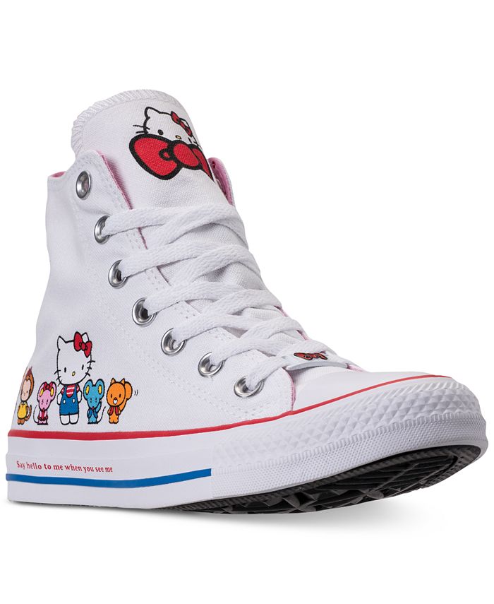 Converse Women's Chuck High Top Hello Kitty Casual Sneakers from Finish Line - Macy's