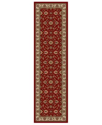 KM Home - Pesaro Meshed Red 2'2" x 7'7" Runner Area Rug