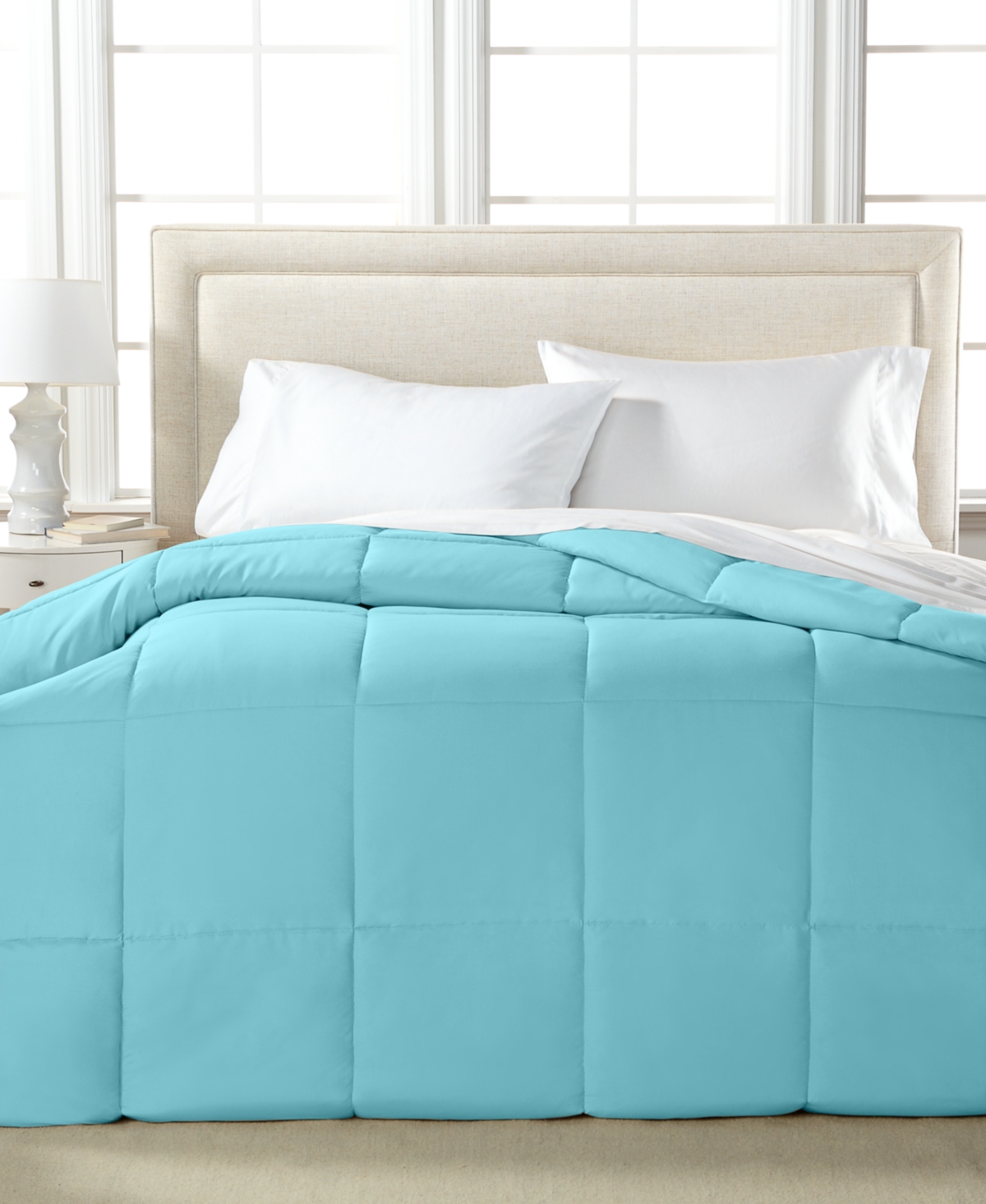 Shop Royal Luxe Color Hypoallergenic Down Alternative Light Warmth Microfiber Comforter, King, Created For Macy's In Turquoise