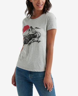 Lucky Brand Men's Triumph Motorcycle Tiger Graphic T-Shirt - Macy's