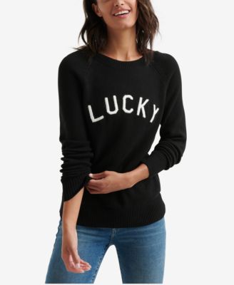 Lucky Brand - Embroidered Varsity Sweater