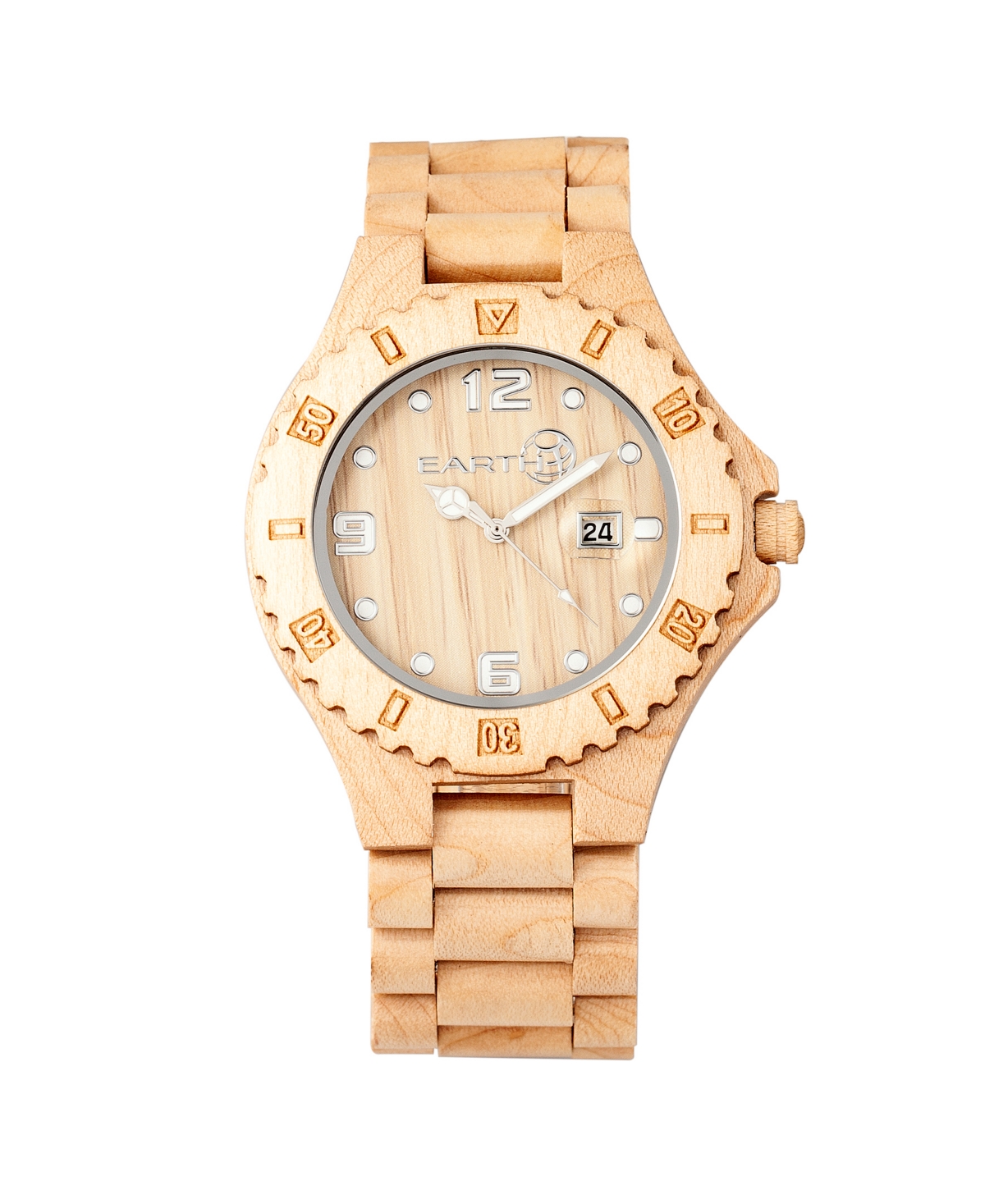Raywood Wood Bracelet Watch W/Date Khaki 47Mm - Khakitan