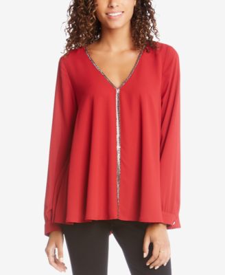 Karen Kane - Sparkle-Trim Top