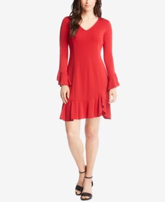 Karen Kane Sienna Ruffled A Line Dress Macy s