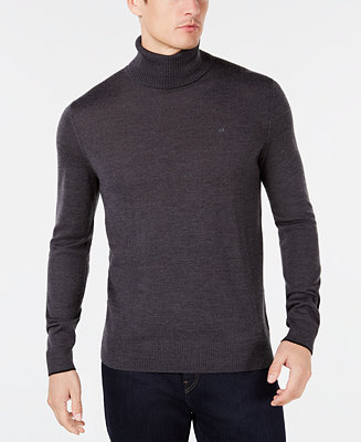 Calvin Klein Men's Solid Turtleneck & Reviews - Sweaters - Men - Macy's
